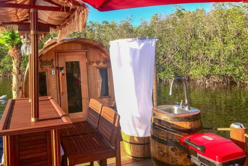 Floating Wine Barrel Houseboat