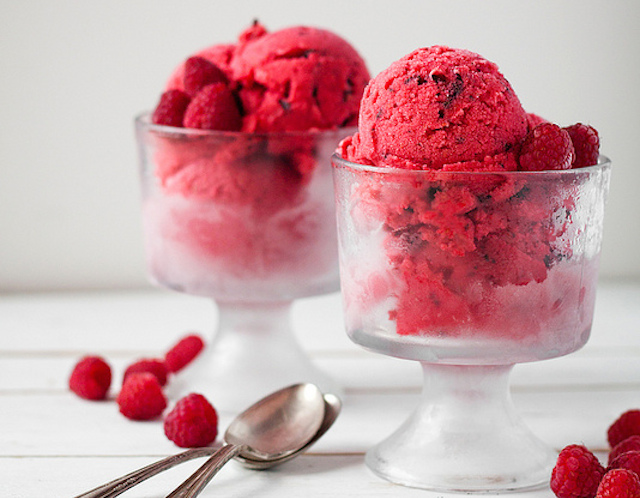 Raspberry Chocolate Chunk Sorbet & Raspberry Picking - Will Cook For Friends