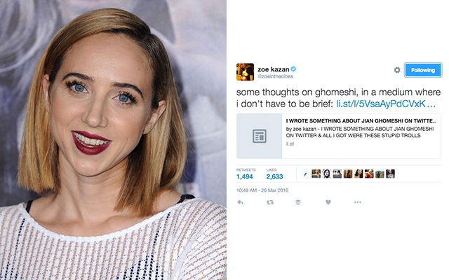 zoe kazan tweet