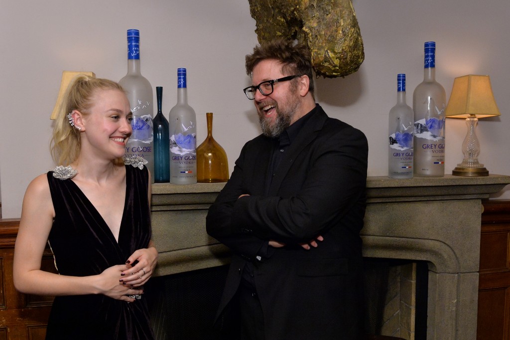 Dakota Fanning and director Martin Koolhoven share a laugh (Image: Stefanie Keenan/Getty Images for Grey Goose Vodka )