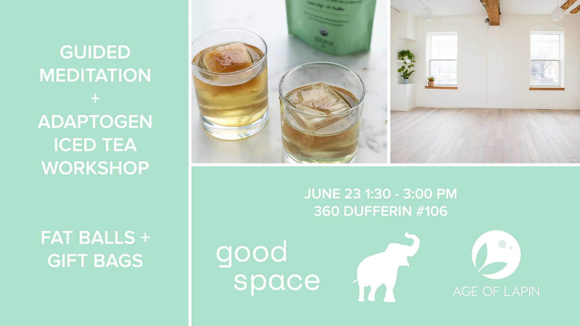 Guided Meditation and Adaptogen Iced Tea Workshop