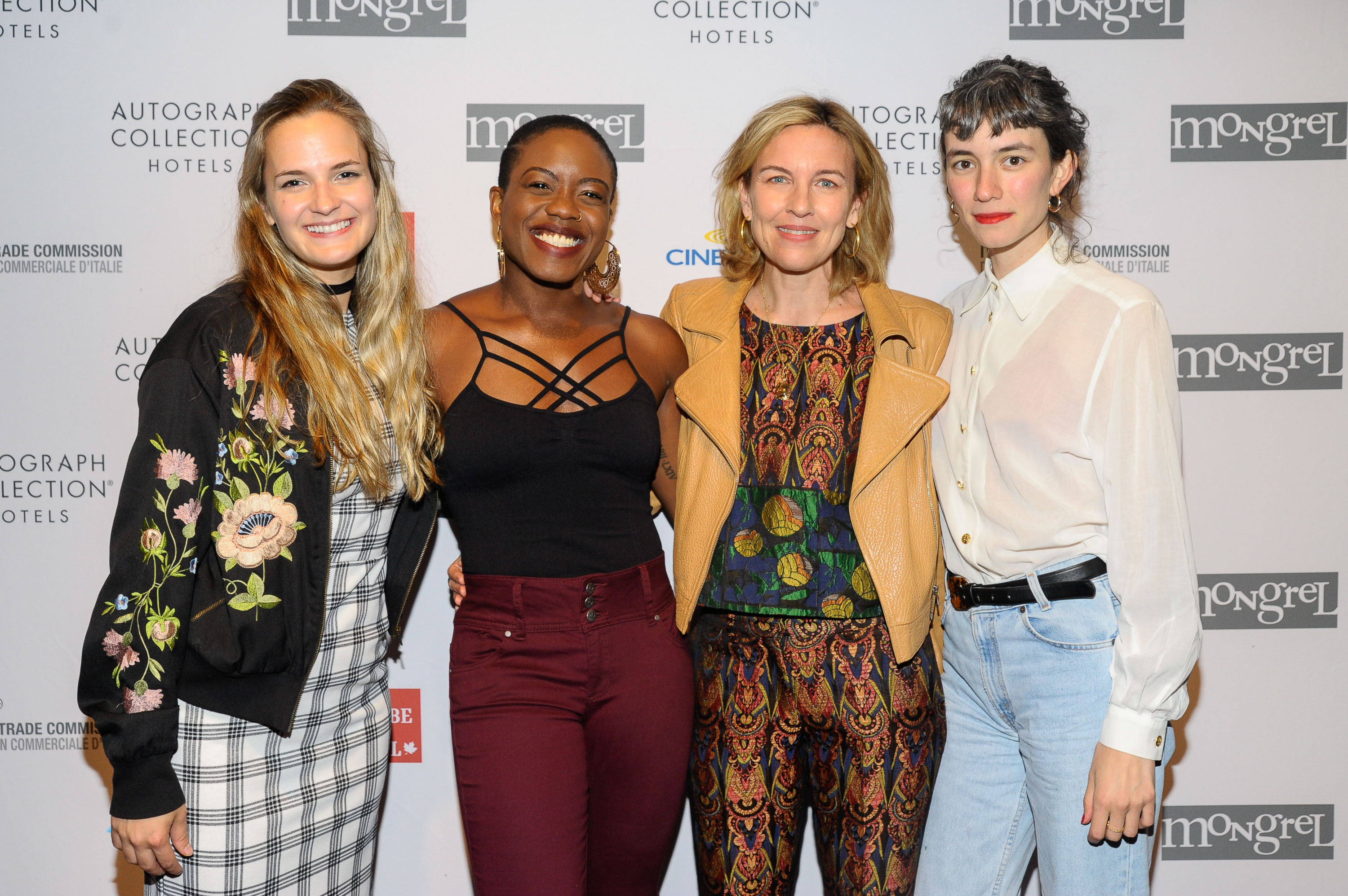 Left to right, Producer Sarah Jane Inwards, writer Amanda Idoko, Bronwyn Cosgrave, Producer Chiara Towne attend the Mongrel Media Celebrates TIFF At Mongrel House. (Photo: Che Rosales/Getty Images for Mongrel Media) | View the VIBE