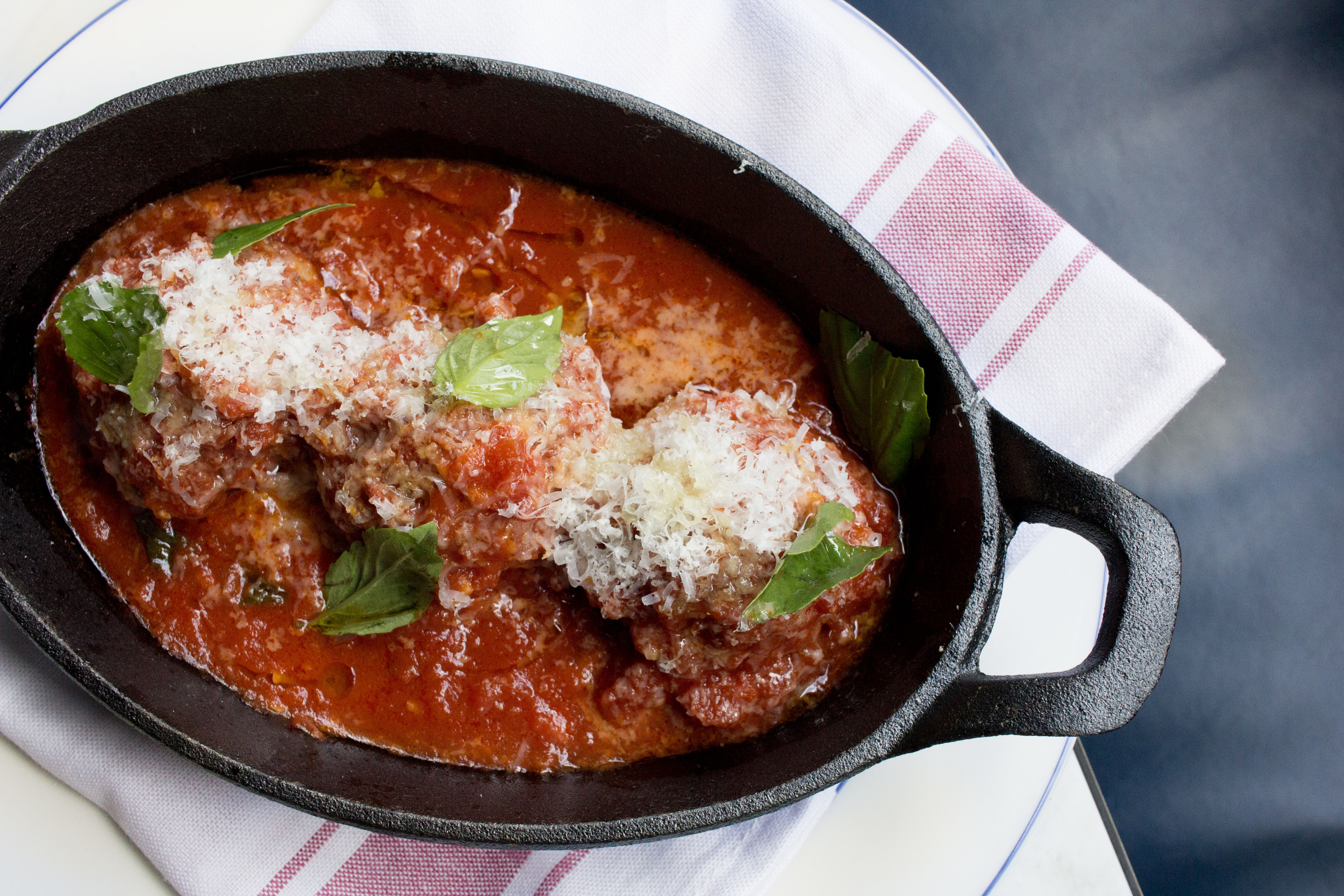 Big Saucy Veal and Bacon meatballs at Parcheggio - View The Vibe 