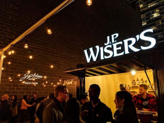 J.P. Wiser's Old Fashioned Whisky Cocktail - Hold It High pop-up Toronto Nuit Blanche | View the VIBE Toronto