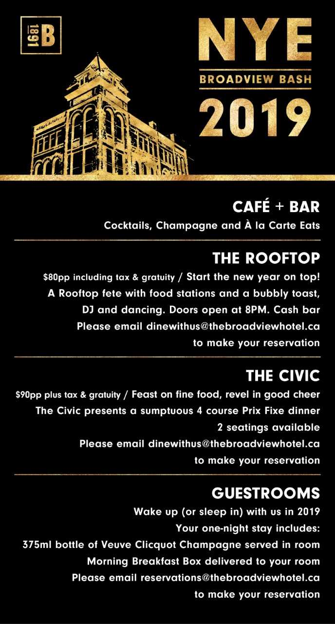 NYE Broadview Hotel Bash