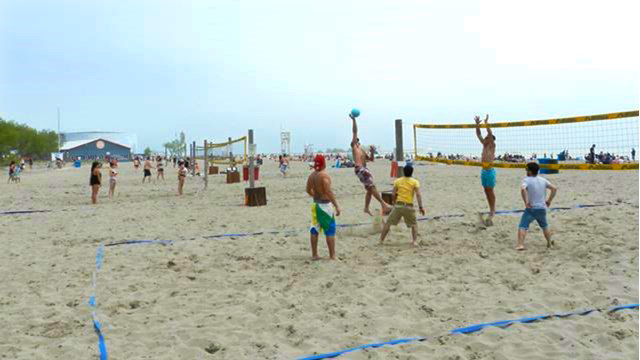 Port stanley beach summer volleyball