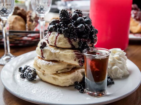 School Restaurant Blueberry Pancakes Brunch Toronto Delivery Takeout View the VIbe