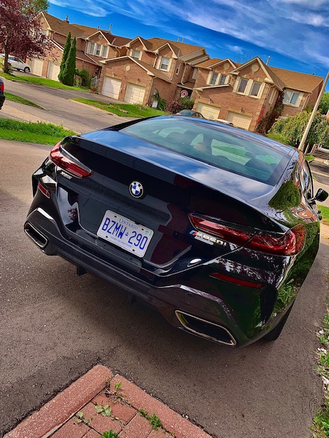 Rear Bumper of Black 2020 BMW 850i Gran Coupe Arbi Seyranian Reaction Reviews