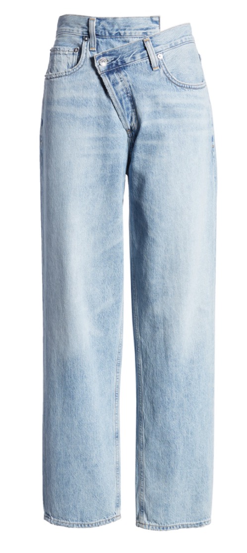 asymmetrical jeans