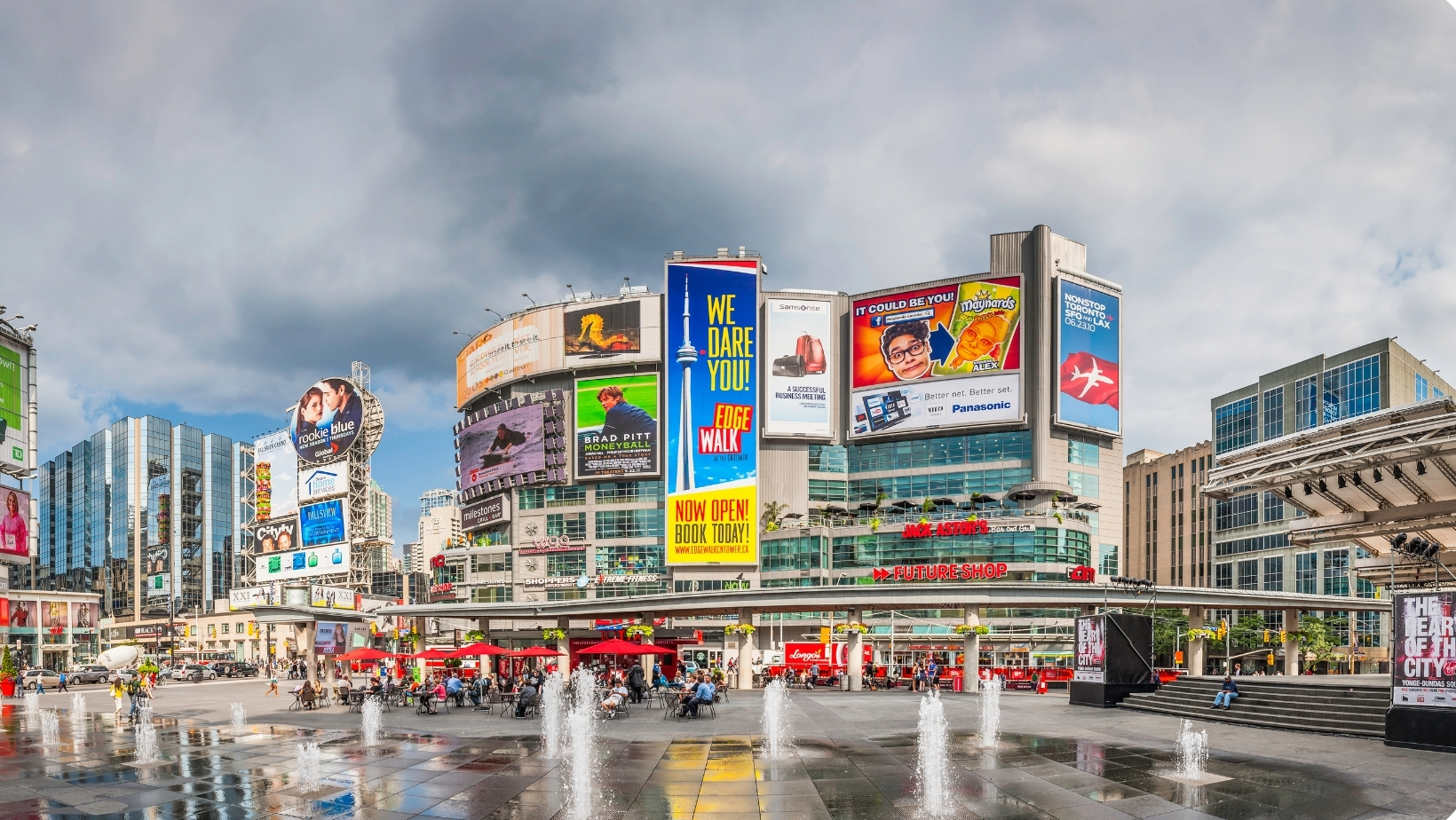 Then vs Now YongeDundas Square View the VIBE Toronto