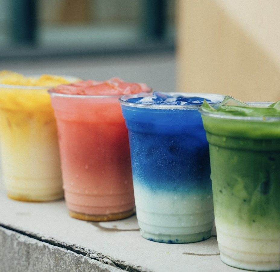 Colourful Iced Lattes