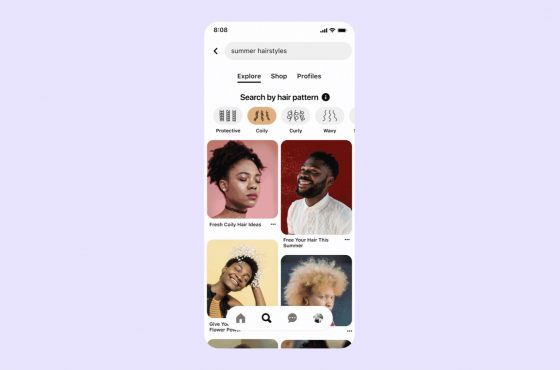 pinterest hair pattern search