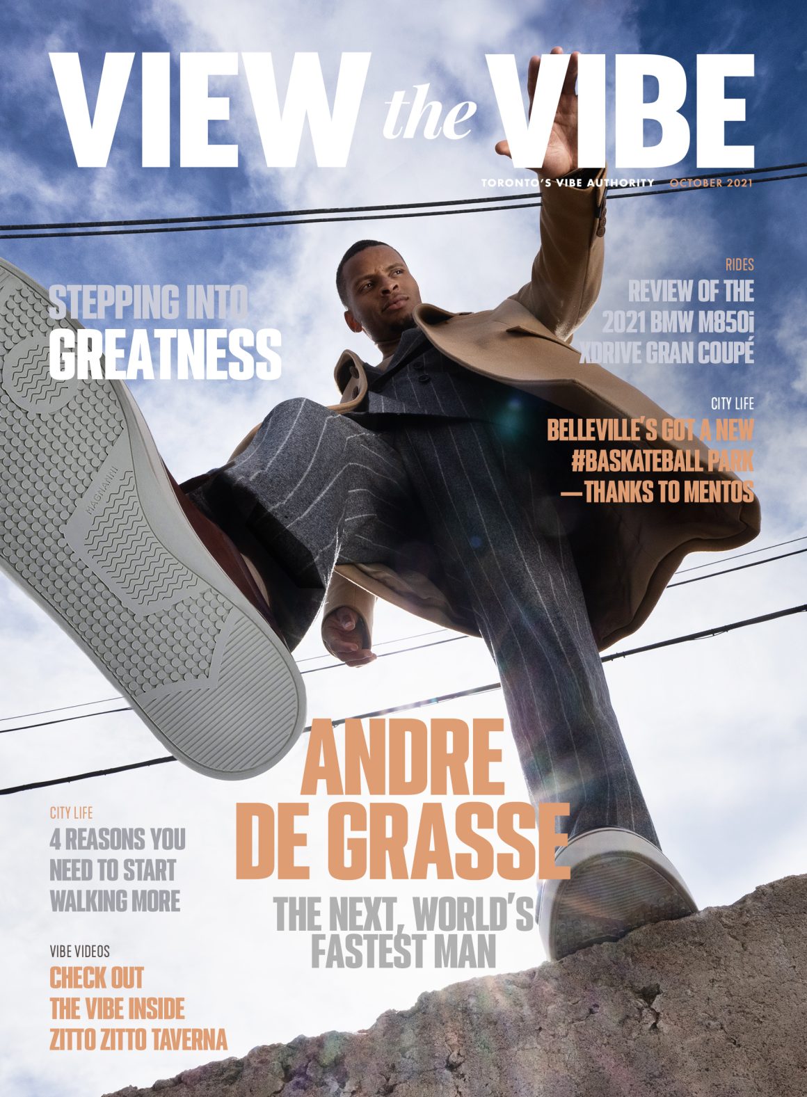 Andre De Grasse Cover Story View the VIBE Toronto Olympic Gold Medalist