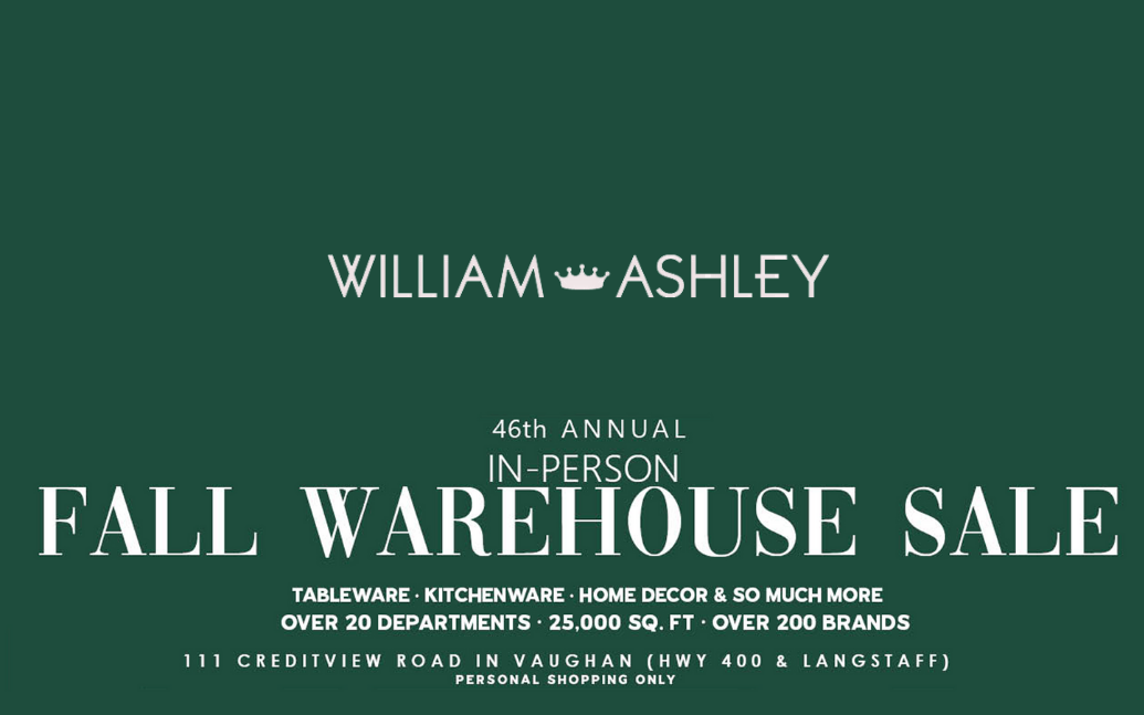 William Ashley Warehouse Sale