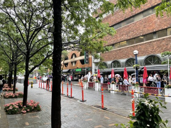 Lineup outside CNTRBND Justin Bieber Justice World Tour Pop-up Toronto Yorkville