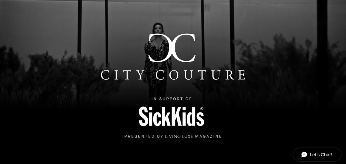 City Couture fashion runway show events at Distillery Winter Village Living Luxe Magazine for SickKids.