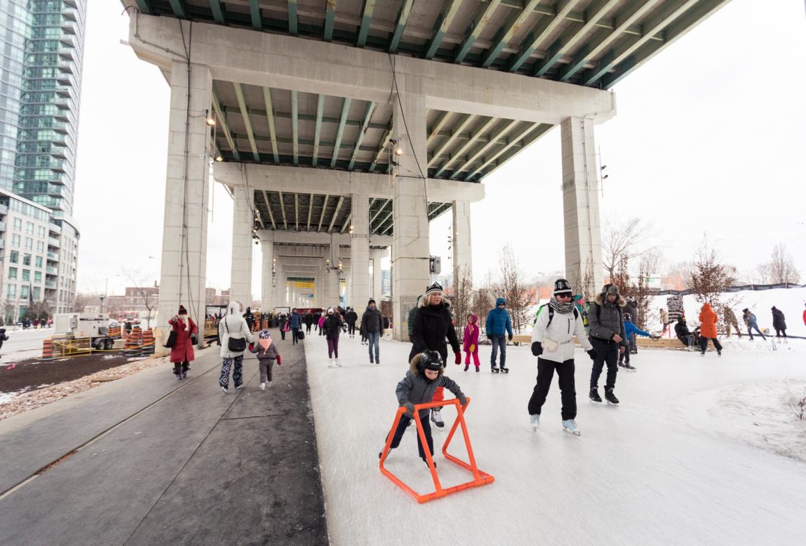 winter skating at the bentway