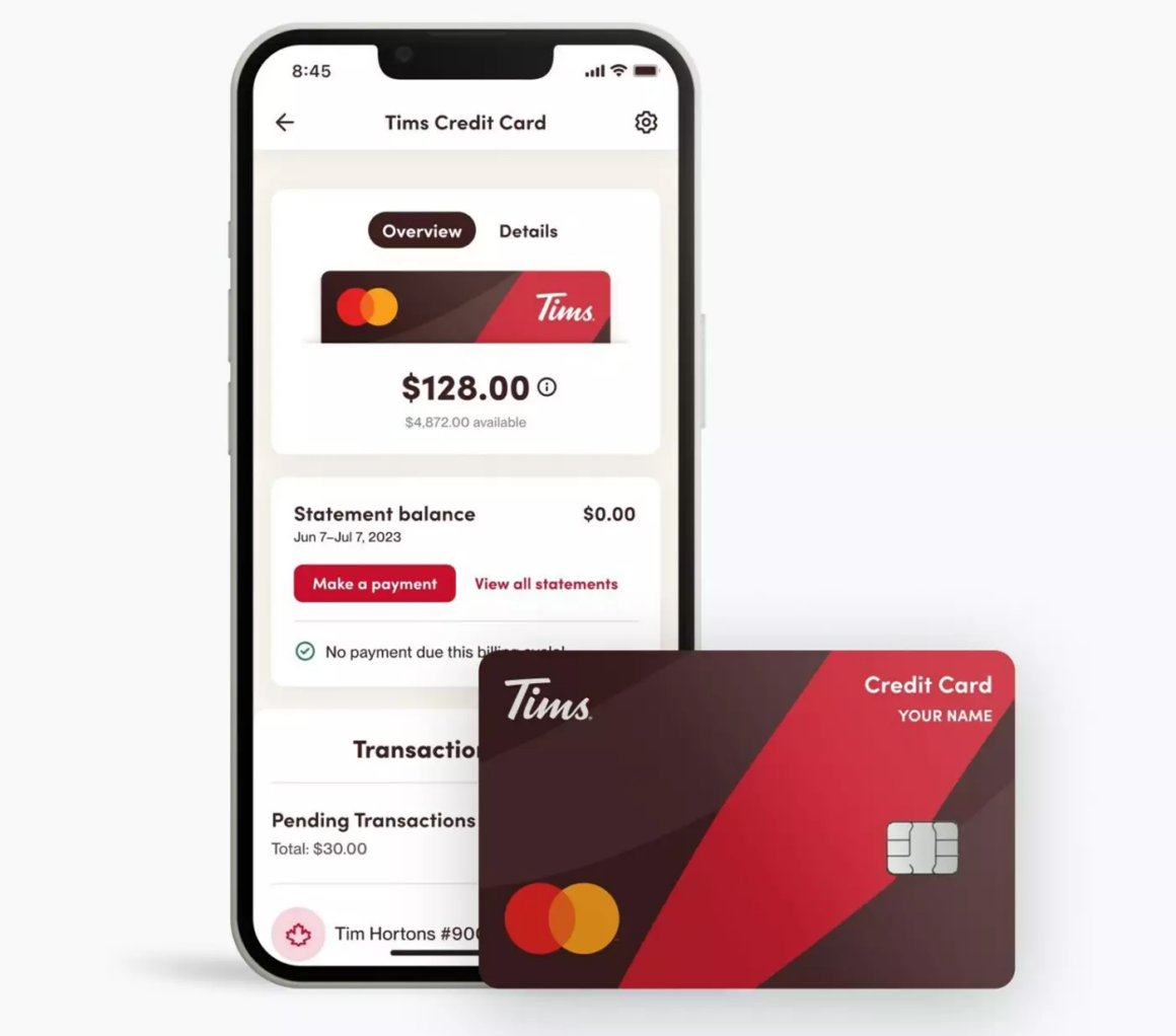 Tim Hortons credit card