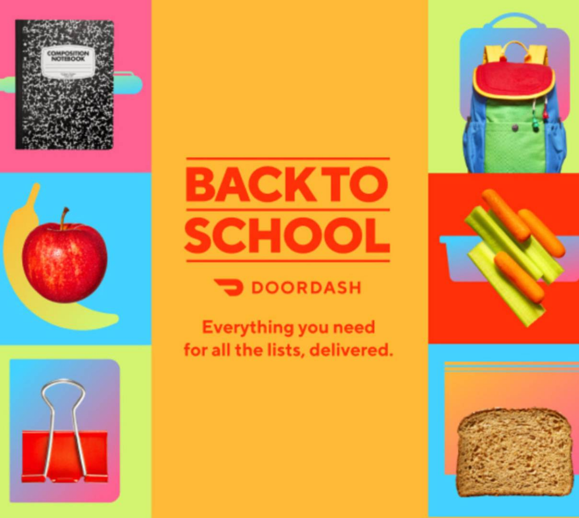 back-to-school shopping with DoorDash and staples