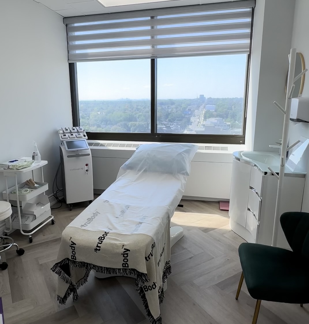 Treatment area inside BodyMedSculpt at Yonge & Eglinton Trusculpt