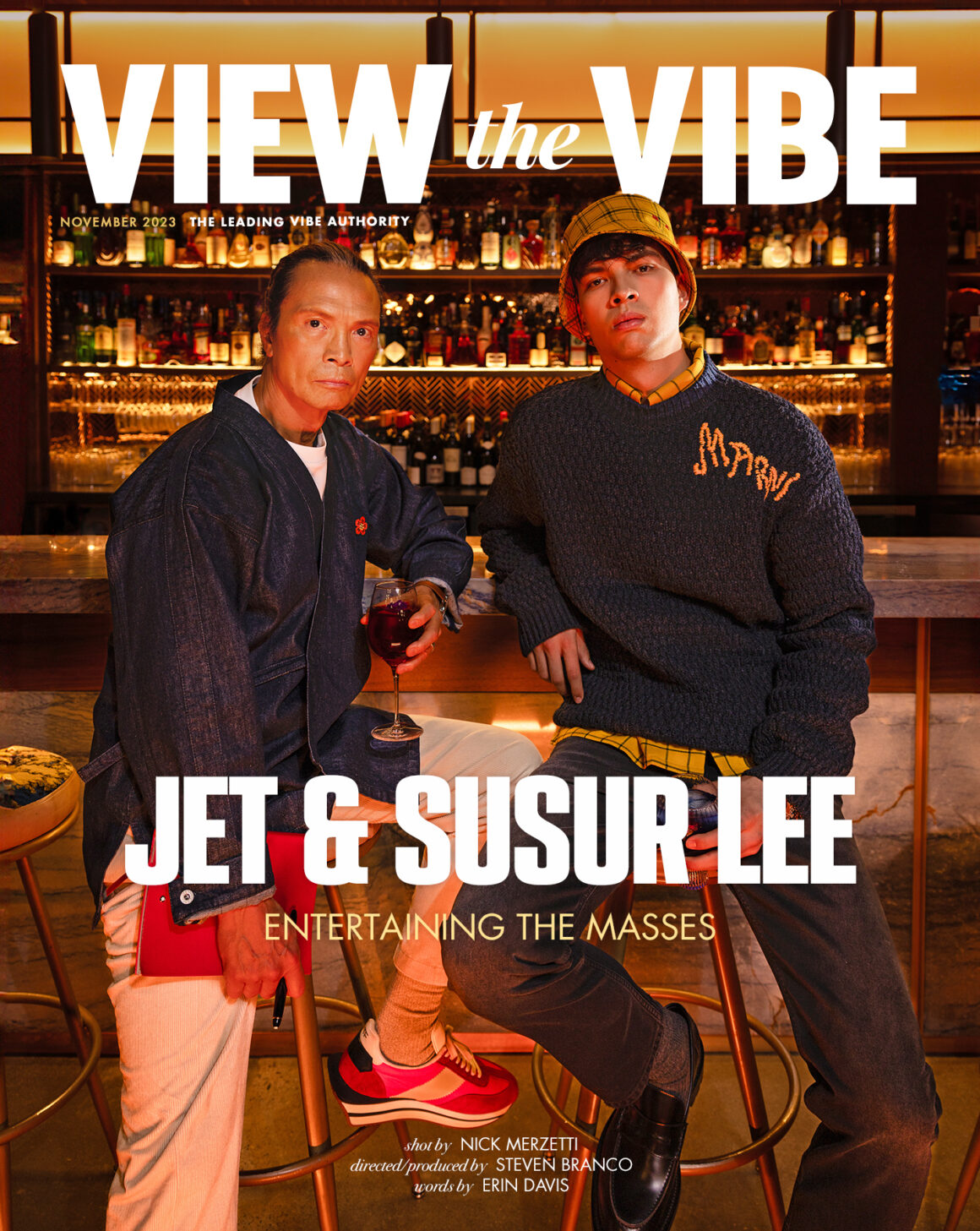 Chef Susur Lee and his son Jet Bent-Lee (Jet & Susur) View the VIBE cover story November 2023 Lee Restaurant at Waterworks