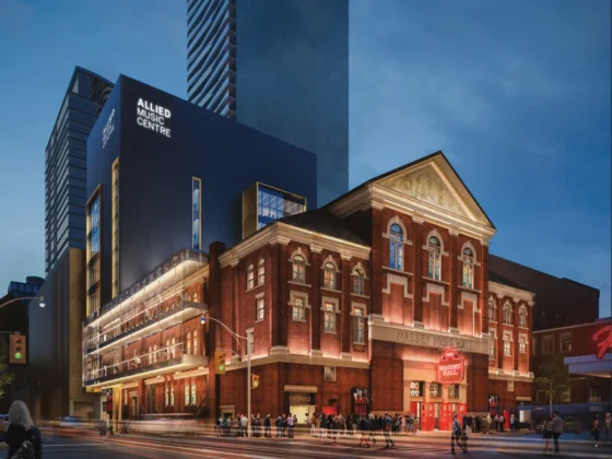 Allied Music Centre inside the revitalized Massey Hall in Toronto's historic district entertainment