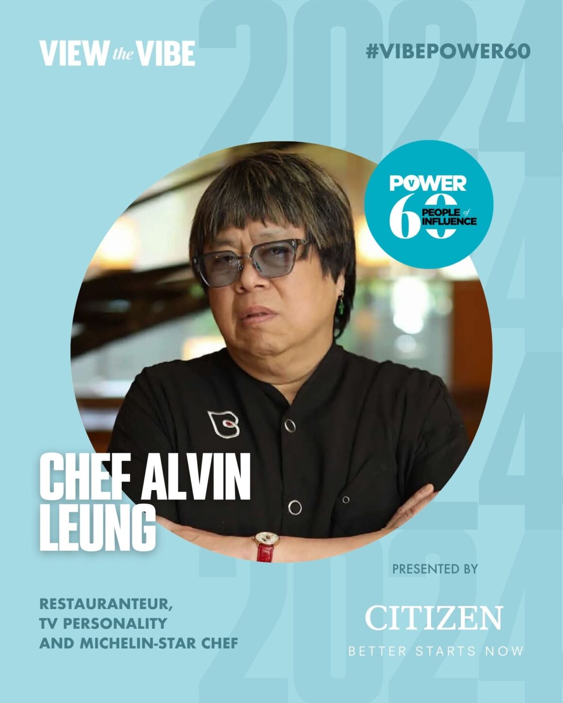 View the VIBE's Power 60 List Cover feature story Most Inspiring Canadians of Influence Chef Alvin Leung