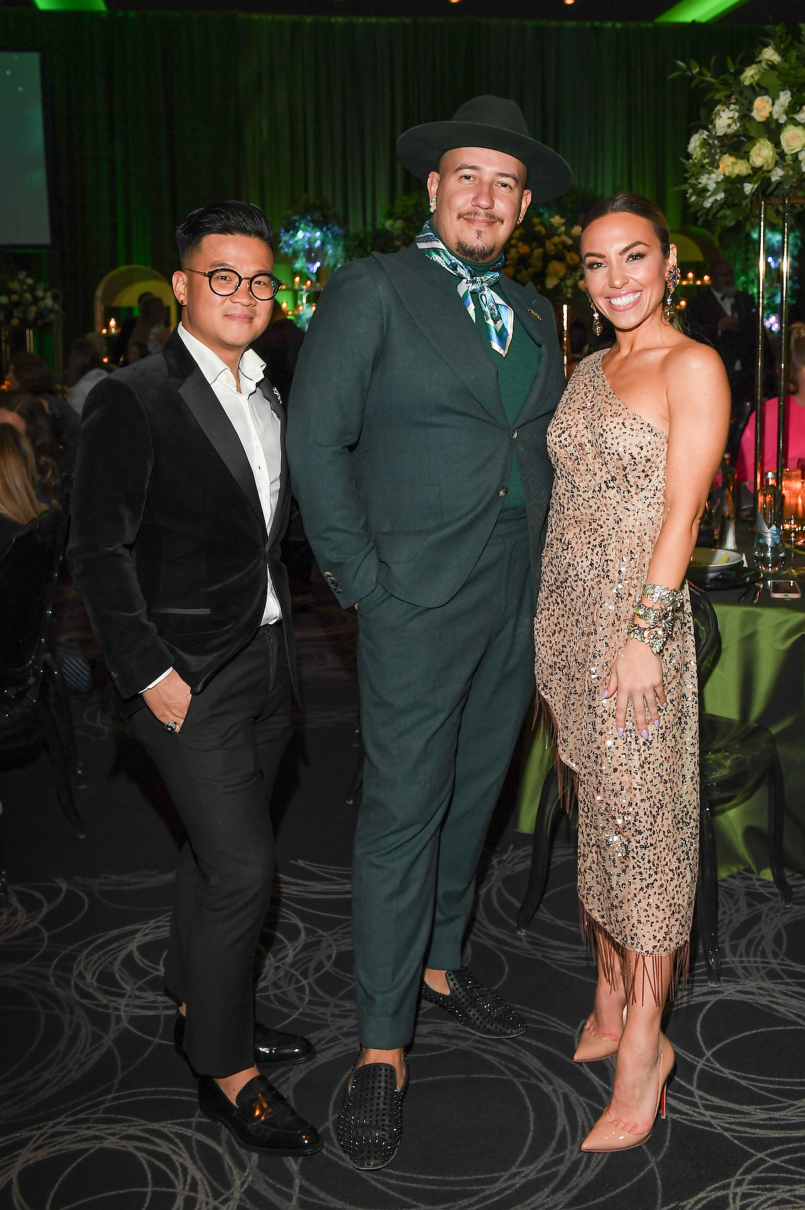 
Francis Chang (left), Steven Branco and Nicole Servinis. (Photo: George Pimentel) LLDS Living Luxe design show city couture