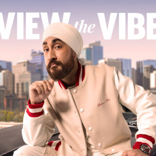 Jus Reign Jasmeet Raina Late Bloomer Crave new tv series Power 60 list View the VIBE People to Watch 2024 wearing Balmain from Harry Rosen Canada