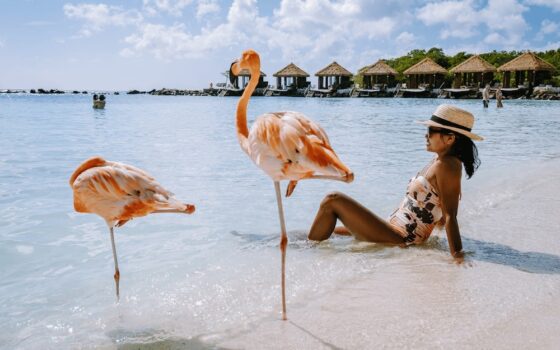 woman on the beach in Aruba