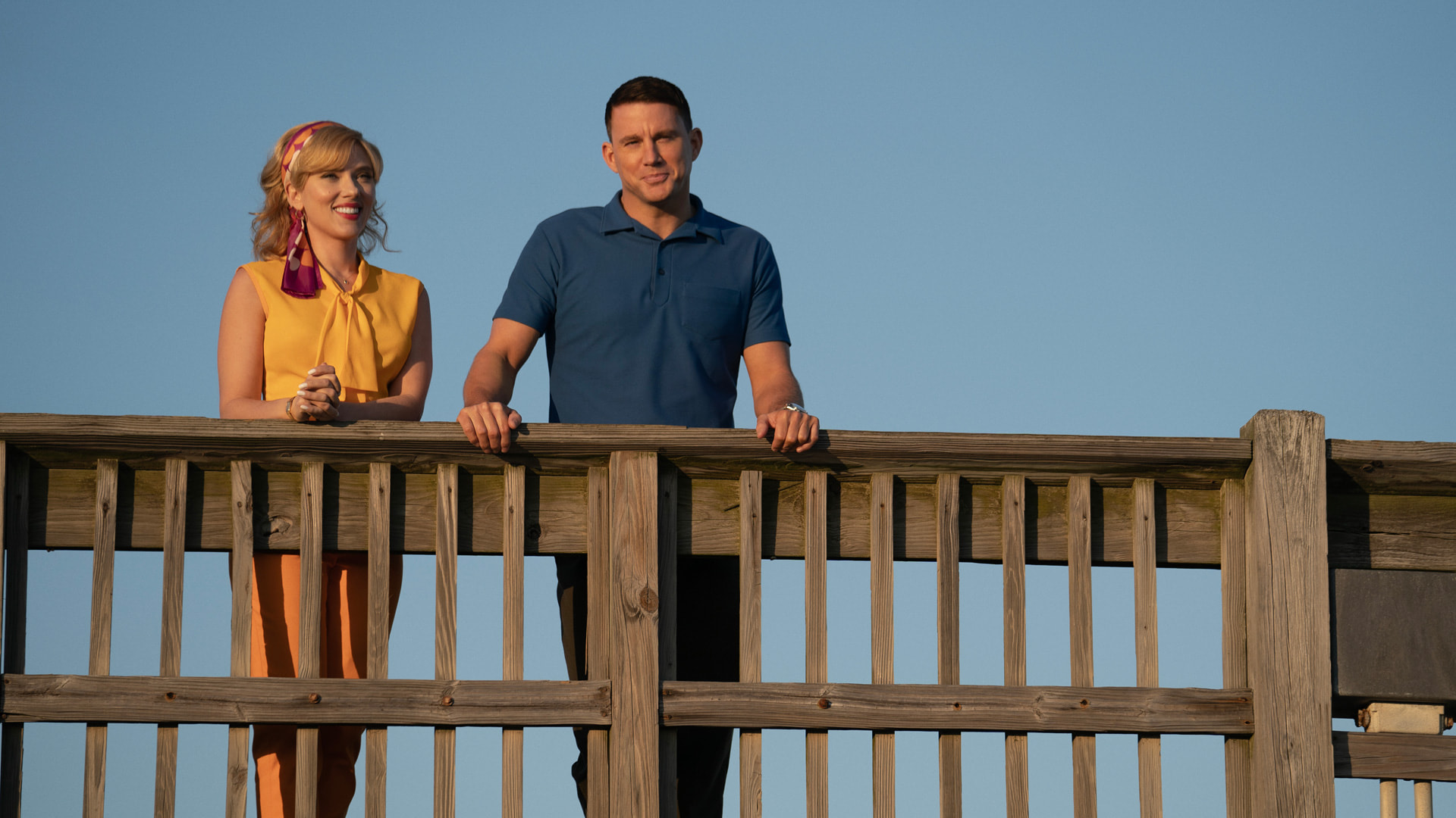 Scarlett Johansson and Channing Tatum in “Fly Me to the Moon,” in theatres July 12, 2024. Entertainment Guide Canada and Toronto Things to do