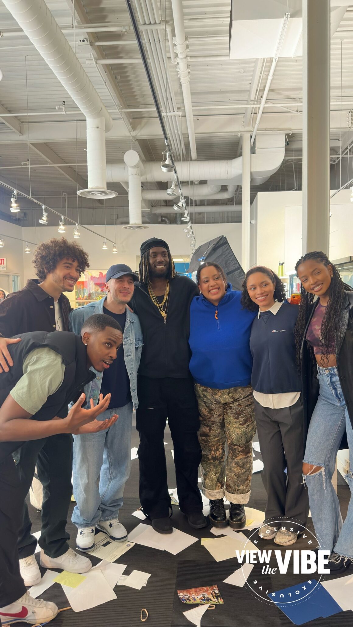 The cast of ICONS with Shawn Desman behind the scenes, on set. (Photo: Courtesy)