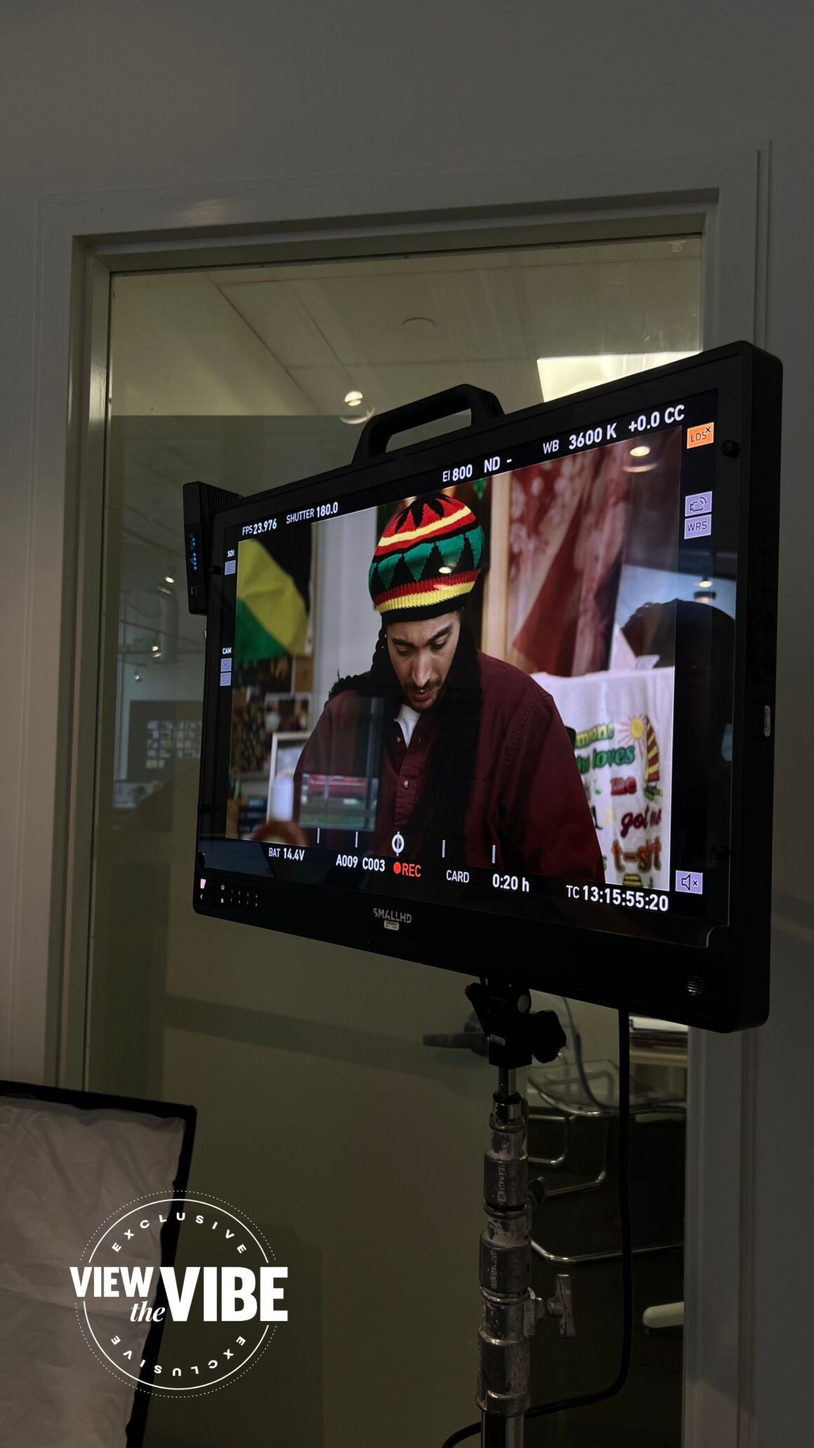 BTS shot of monitor on set, for a scene of Taylor. (Photo: Courtesy)