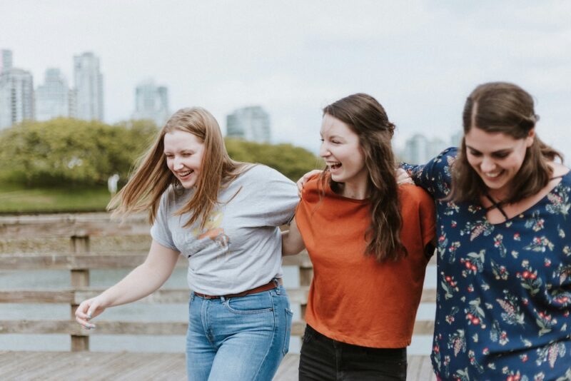 friends laughing together