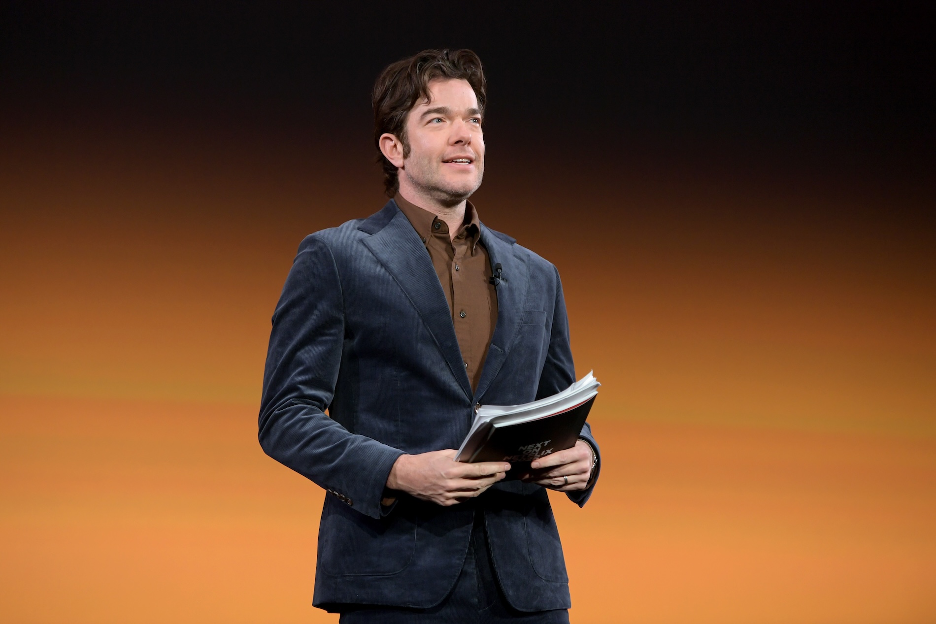 LOS ANGELES, CALIFORNIA - JANUARY 29: John Mulaney speaks onstage during Next On Netflix 2025 Los Angeles at The Egyptian Theatre Hollywood on January 29, 2025 in Los Angeles, California.  (Photo by Charley Gallay/Getty Images for Netflix)