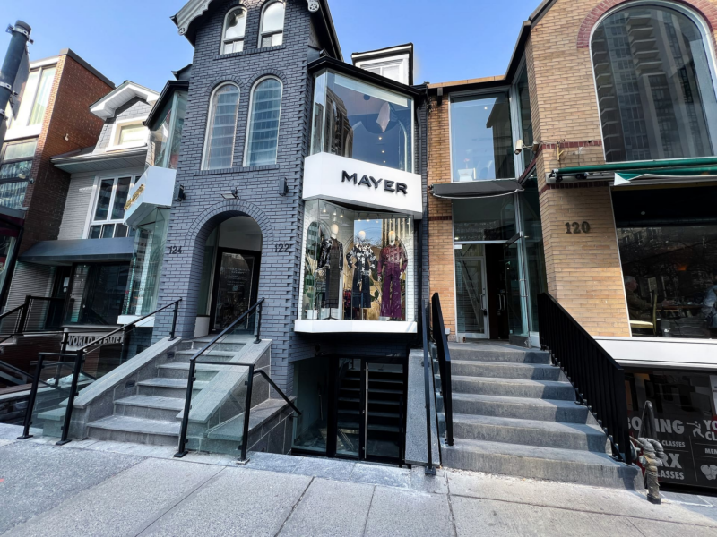 Ross Mayer boutique in Yorkville MAYER