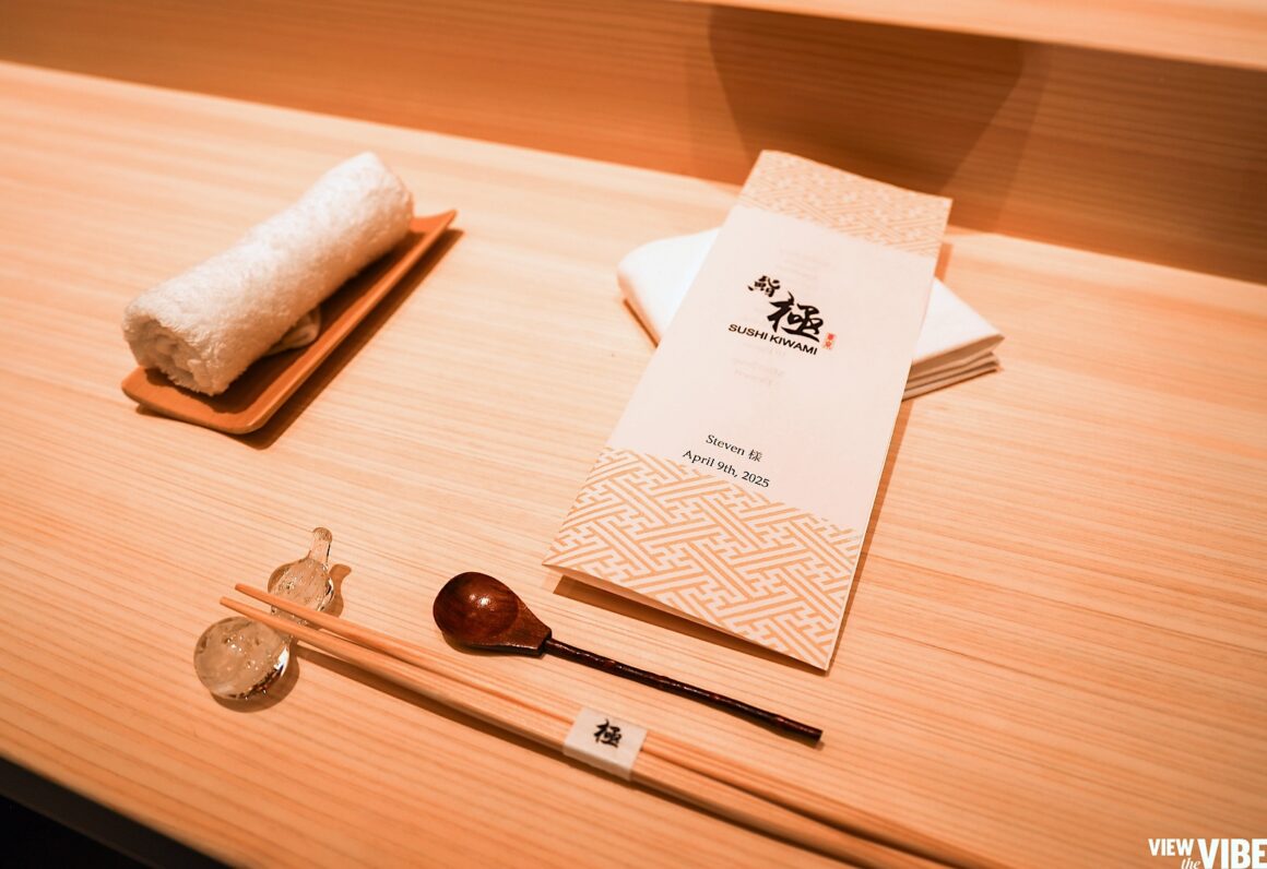 Custom printed menus at Sushi Kiwami