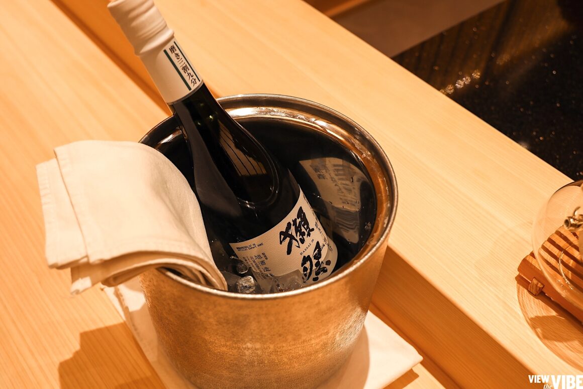 Dassai Sake at Sushi Kiwami in downtown Toronto in Concord Adex building on Yonge St