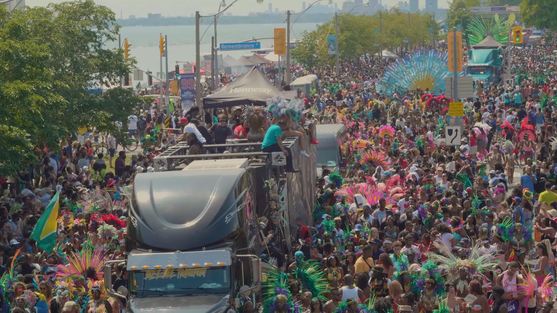 Hennessy on the road for the Toronto Caribbean Carnival Grand Parade in 2019. (Photo: Courtesy of Toronto Caribbean Carnival)