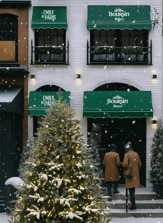 Emily in Paris free dining experience courtesy of Boursin at Cafe Renee in Toronto King West area
