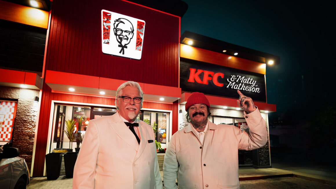 Matty Matheson and Colonel Sanders team up for Matty's KFC collab on Dundas West in Toronto