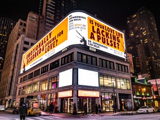 Billboard of the bride! campaign in downtown Toronto at Dundas Sankofa square Things to do in Toronto this week near you across the city