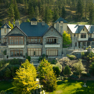 Luxury villa interior at Château Okanagan with lake views