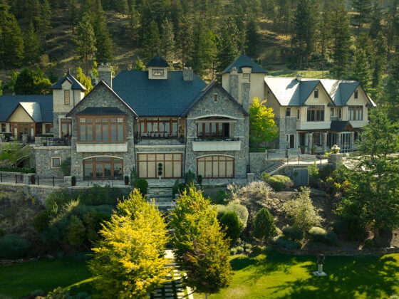 Luxury villa interior at Château Okanagan with lake views