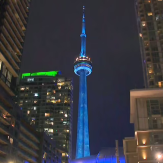 Drake freezes the CN Tower in Toronto during the ICEMAN album release livestream