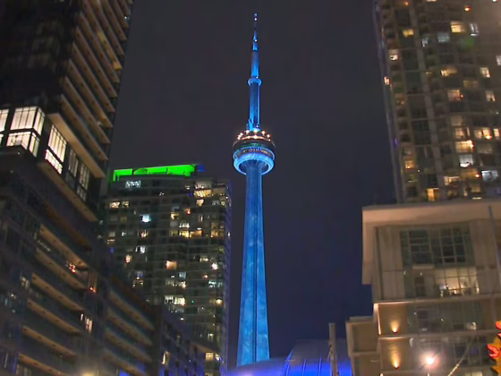 Drake freezes the CN Tower in Toronto during the ICEMAN album release livestream