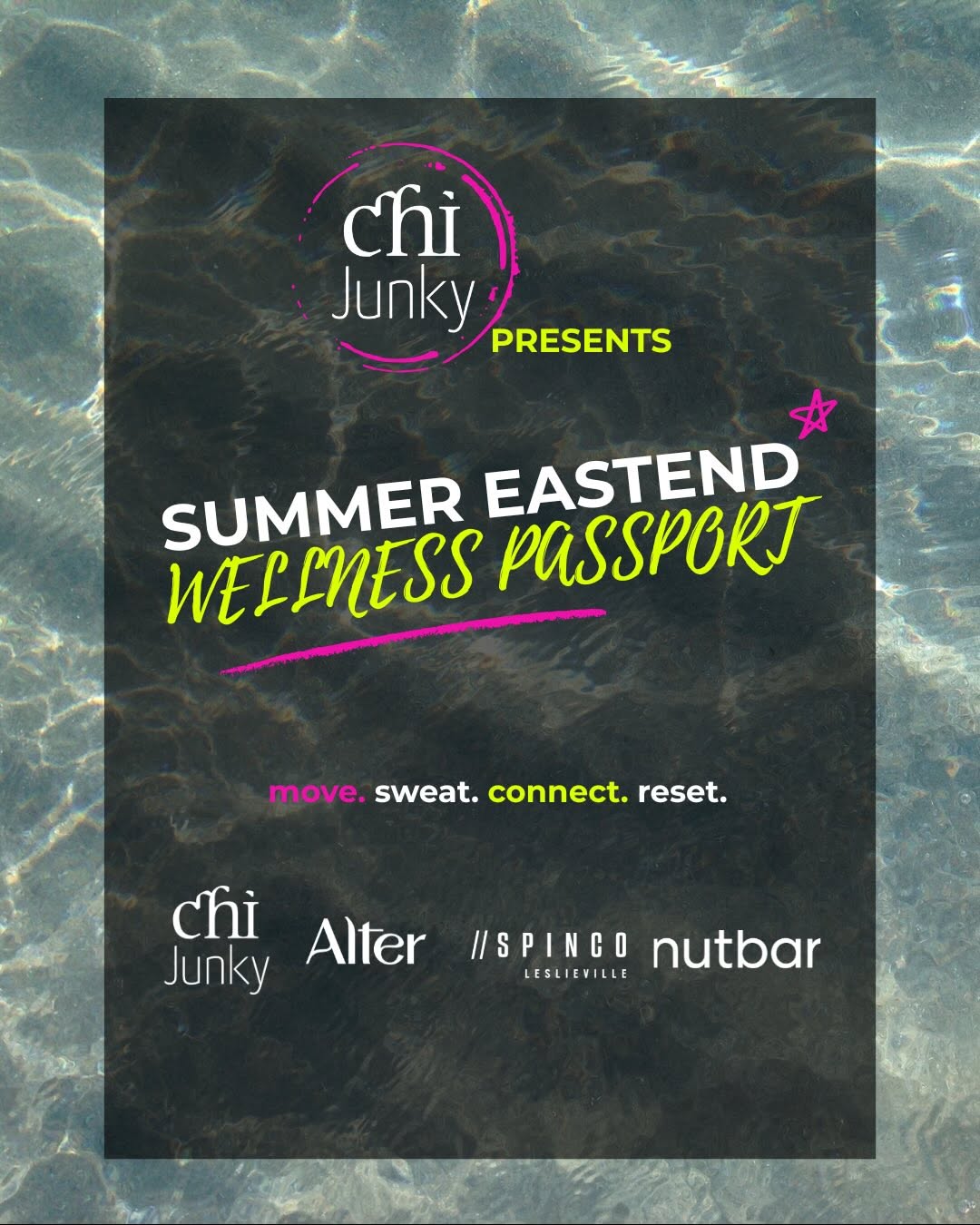 East End Wellness Passport featuring Chi Junky, Alter, SpinCo Leslieville and Nutbar in Toronto